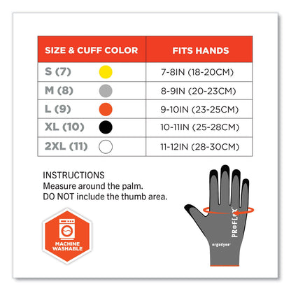 Ergodyne ProFlex 7043 ANSI A4 Nitrile Coated CR Gloves, Gray, X-Large, 1 Pair (EGO10525)