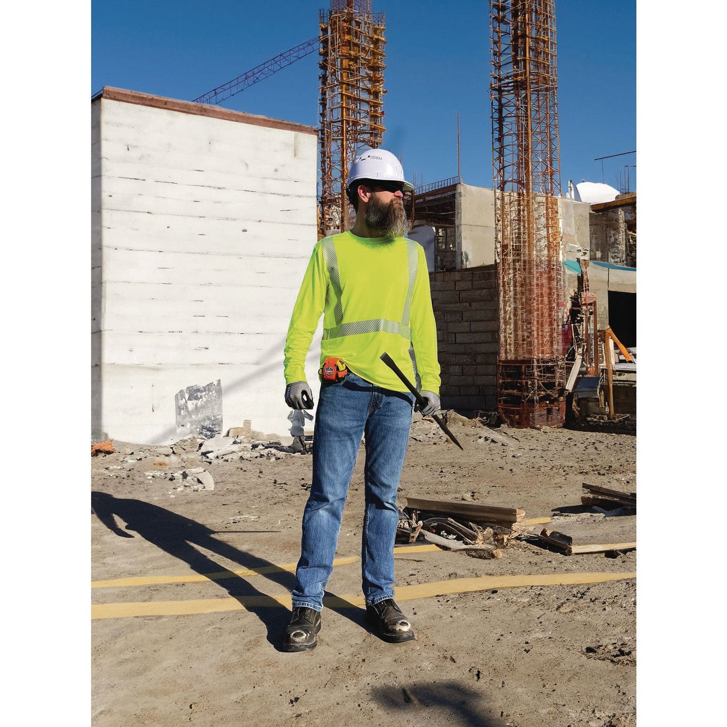Ergodyne Chill-Its 6688 Type R Class 2 Cooling Hi-Vis Sun Shirt with UV Protection, S, Lime (EGO12136)