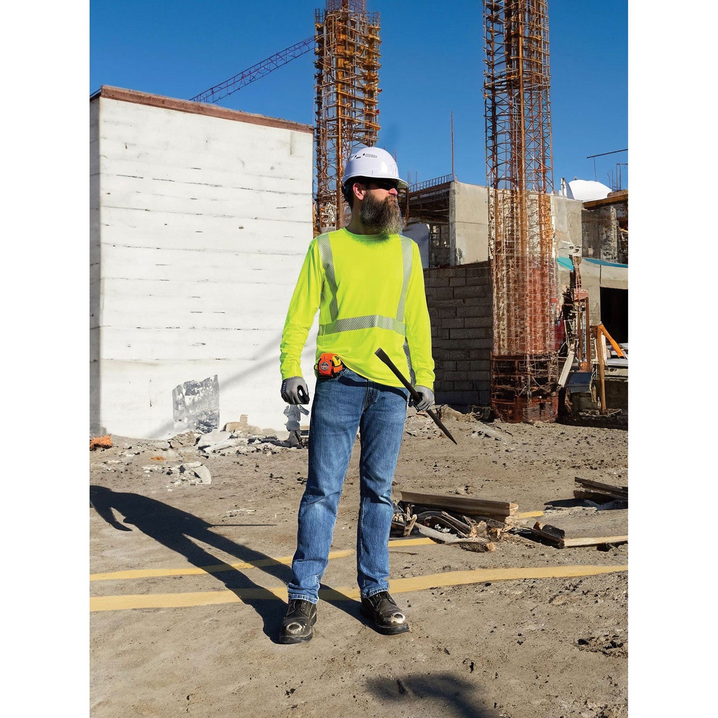 Ergodyne Chill-Its 6688 Type R Class 2 Cooling Hi-Vis Sun Shirt with UV Protection, L, Lime (EGO12138)