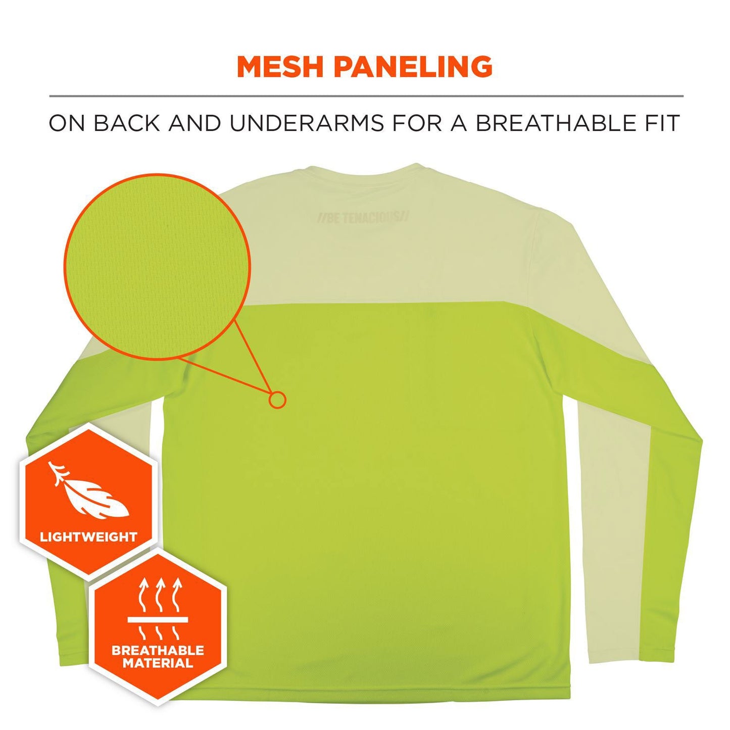 Ergodyne Chill-Its 6689 Cooling Long Sleeve Sun Shirt with UV Protection, Large, Lime (EGO12144)