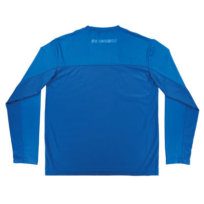 Ergodyne Chill-Its 6689 Cooling Long Sleeve Sun Shirt with UV Protection, Large, Blue (EGO12154)