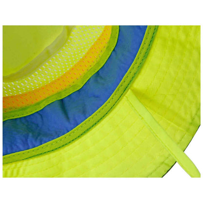 Ergodyne Chill-Its 8935CT Hi-Vis PVA Ranger Sun Hat, Polyester/PVA, 2X-Large/3X-Large, Lime (EGO12600)