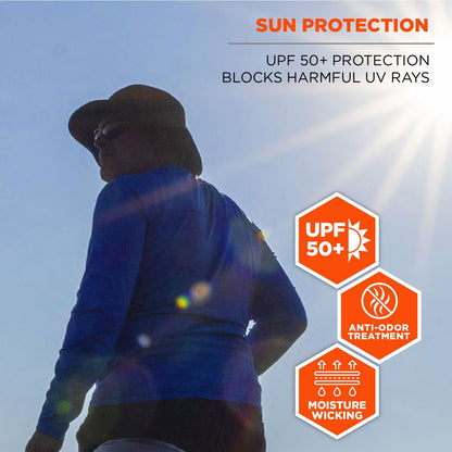 Ergodyne Chill-Its 8939 Cooling Bucket Hat, Polyester/Spandex, One Size Fits Most, Navy (EGO12665)