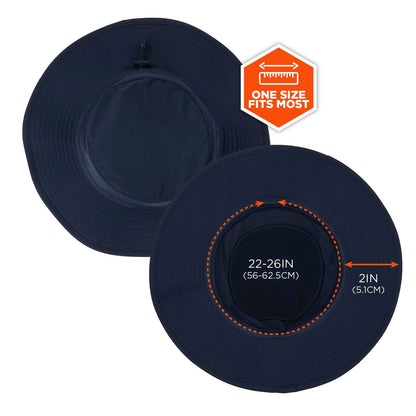 Ergodyne Chill-Its 8939 Cooling Bucket Hat, Polyester/Spandex, One Size Fits Most, Navy (EGO12665)