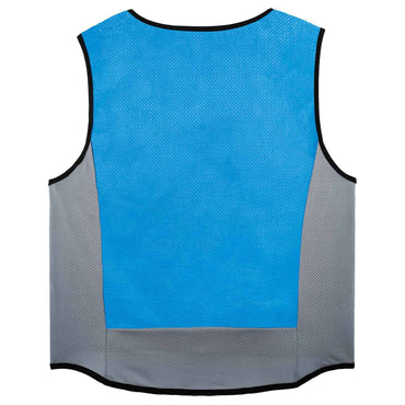 Ergodyne Chill-Its 6667 Wet Evaporative PVA Cooling Vest with Zipper, PVA, 3X-Large, Blue (EGO12697)