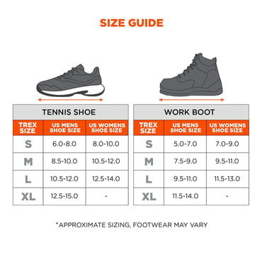 Ergodyne Trex 6325 Spikeless Traction Devices, Small, Black, Pair (EGO16922)