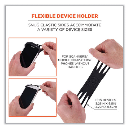 Ergodyne Squids 5545 Arm and Wrist Scanner Mount, Medium, 7 x 8.5 x 1.5, Elastic, Black (EGO19144)