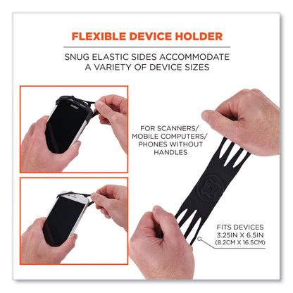 Ergodyne Squids 5545 Arm and Wrist Scanner Mount, Large 7 x 8.5 x 1.5, Elastic, Black (EGO19145)