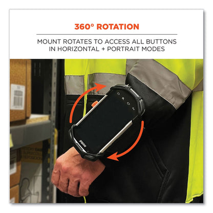 Ergodyne Squids 5545 Arm and Wrist Scanner Mount, Large 7 x 8.5 x 1.5, Elastic, Black (EGO19145)