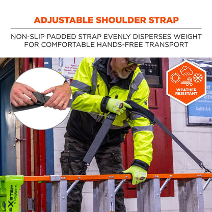 Ergodyne Arsenal 5302 Ladder Shoulder Lifting Strap, Supports Up to 100 lb, 2 x 4 x 10.5, Black (EGO19198)