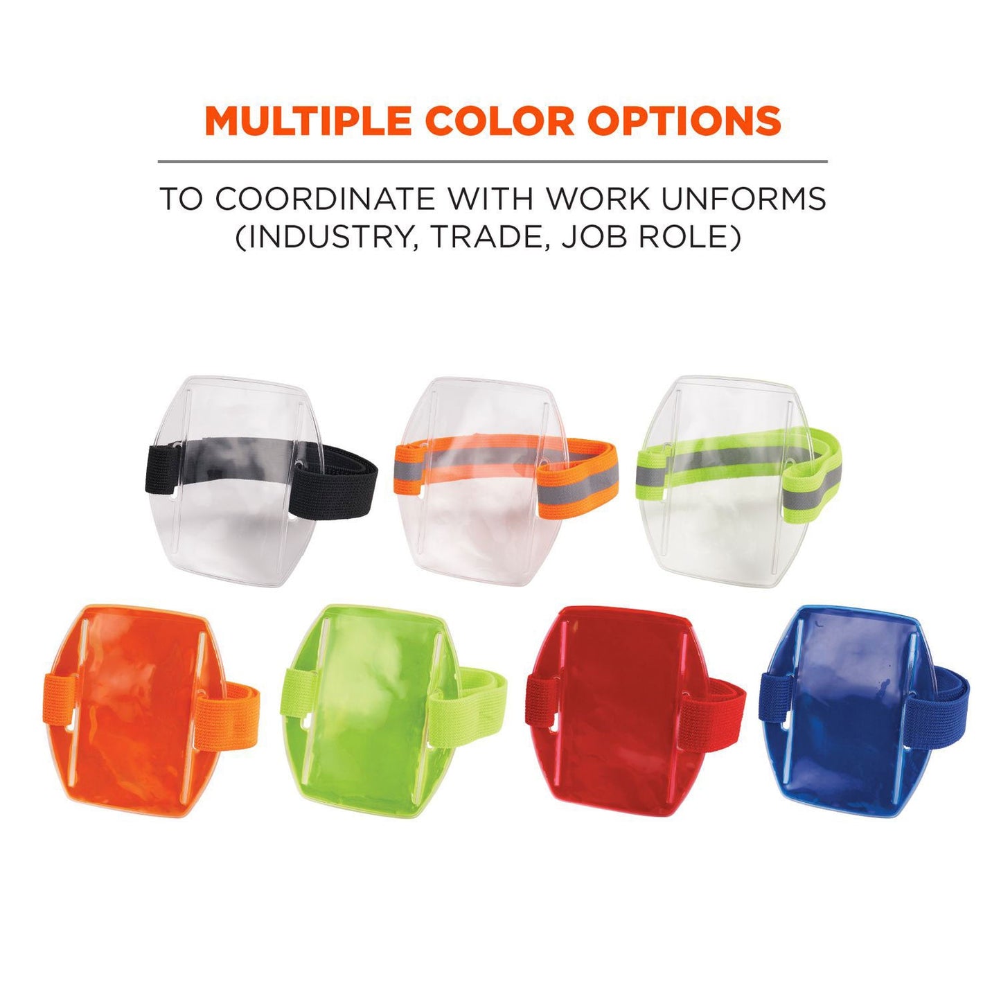 Ergodyne Squids 3386 Arm Band ID/Badge Holder, Vertical, Red 3.75 x 4.25 Holder, 2.5 x 4 Insert (EGO19955)