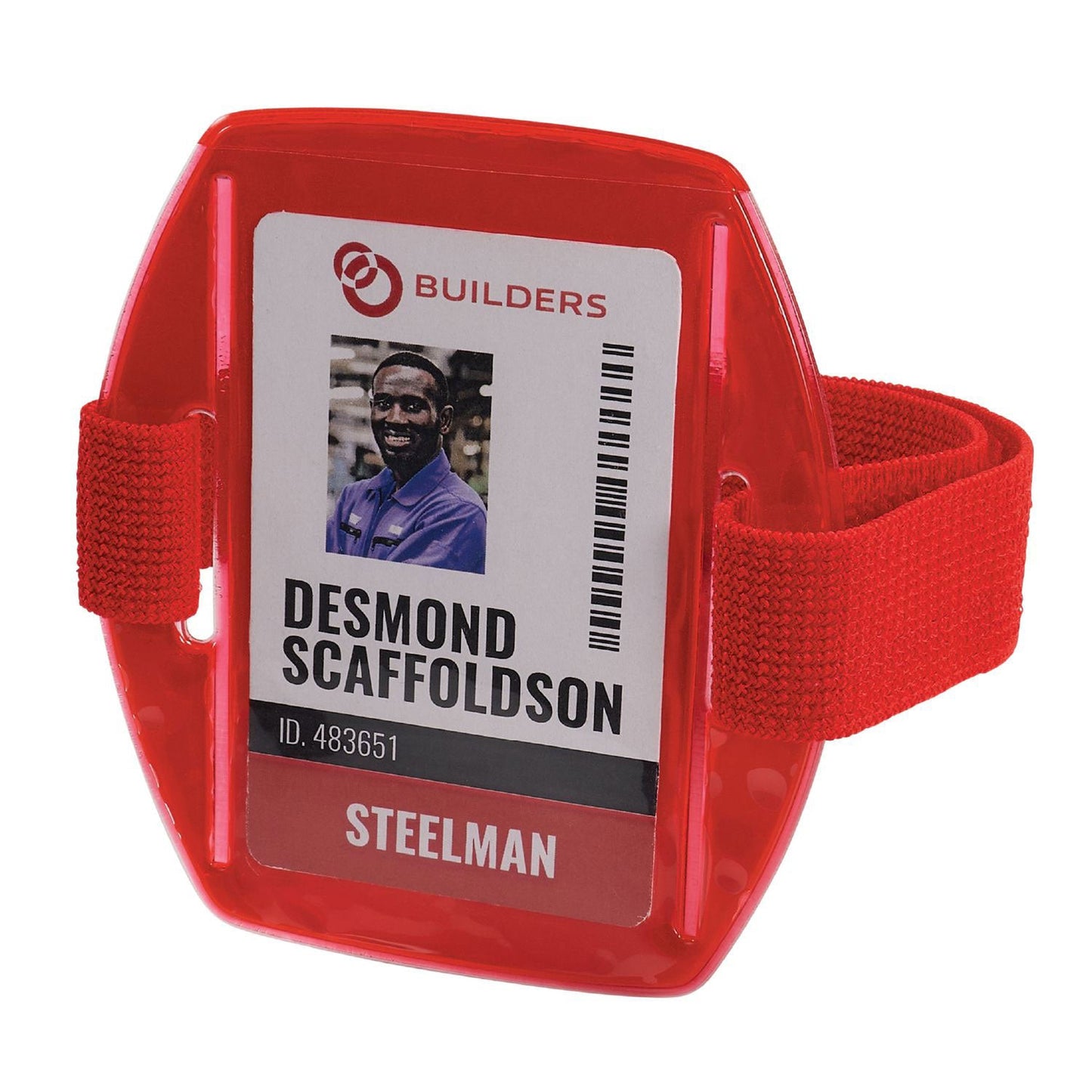 Ergodyne Squids 3386 Arm Band ID/Badge Holder, Vertical, Red 3.75 x 4.25 Holder, 2.5 x 4 Insert (EGO19955)