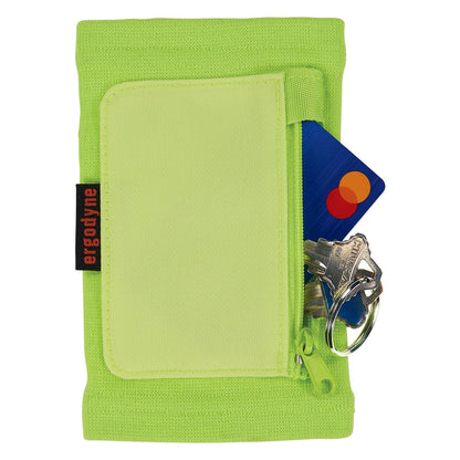 Ergodyne Squids 3388 Wrist ID/Badge Holder, Vertical, Lime 3.5 x 5.5 Holder, 2.75 x 3.75 Insert (EGO19962)