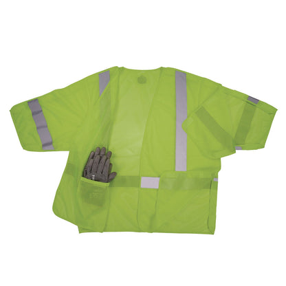 Ergodyne GloWear 8315BA Class 3 Hi-Vis Breakaway Safety Vest, 4X-Large to 5X-Large, Lime (EGO23059)