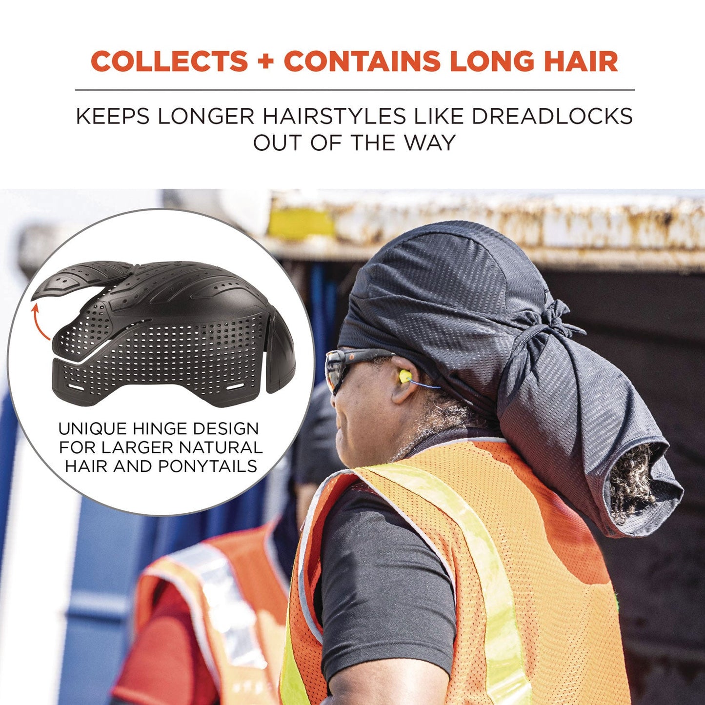 Ergodyne Skullerz 8941 Dreadlock Tube and Bump Cap Insert, Small/Medium, Black (EGO23420)