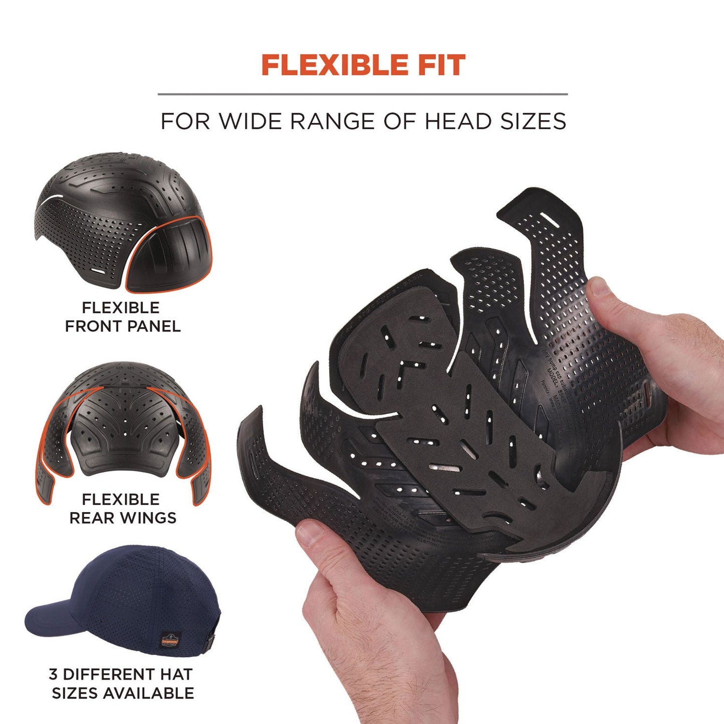 Ergodyne Skullerz 8947 Lightweight Baseball Hat and Bump Cap Insert, X-Large/2X-Large, Navy (EGO23455)