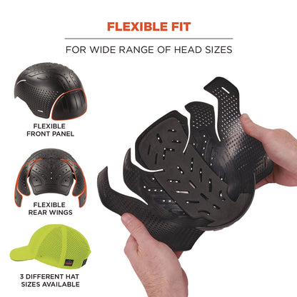 Ergodyne Skullerz 8947 Lightweight Baseball Hat and Bump Cap Insert, X-Small/Small, Lime (EGO23456)