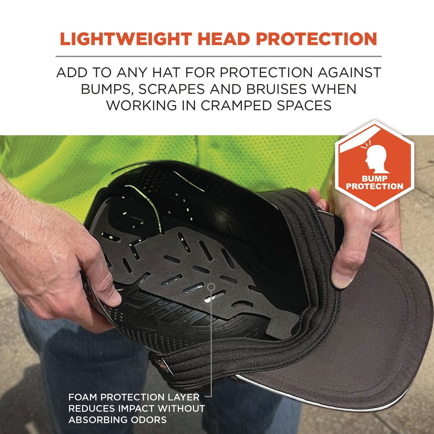 Ergodyne Skullerz 8943F (x) Universal Bump Cap Insert - Flexible Hinged, Charcoal (EGO23483)