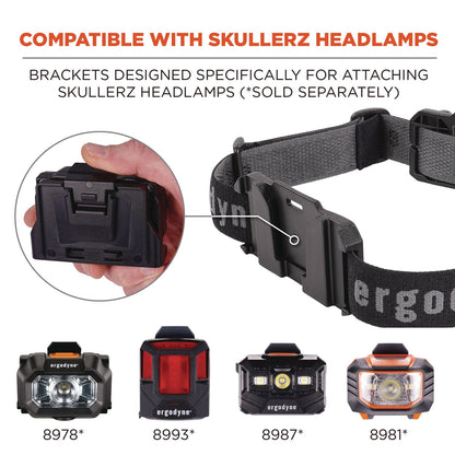 Ergodyne Skullerz 8980 Headband Light Mount with Fabric Strap (EGO60292)