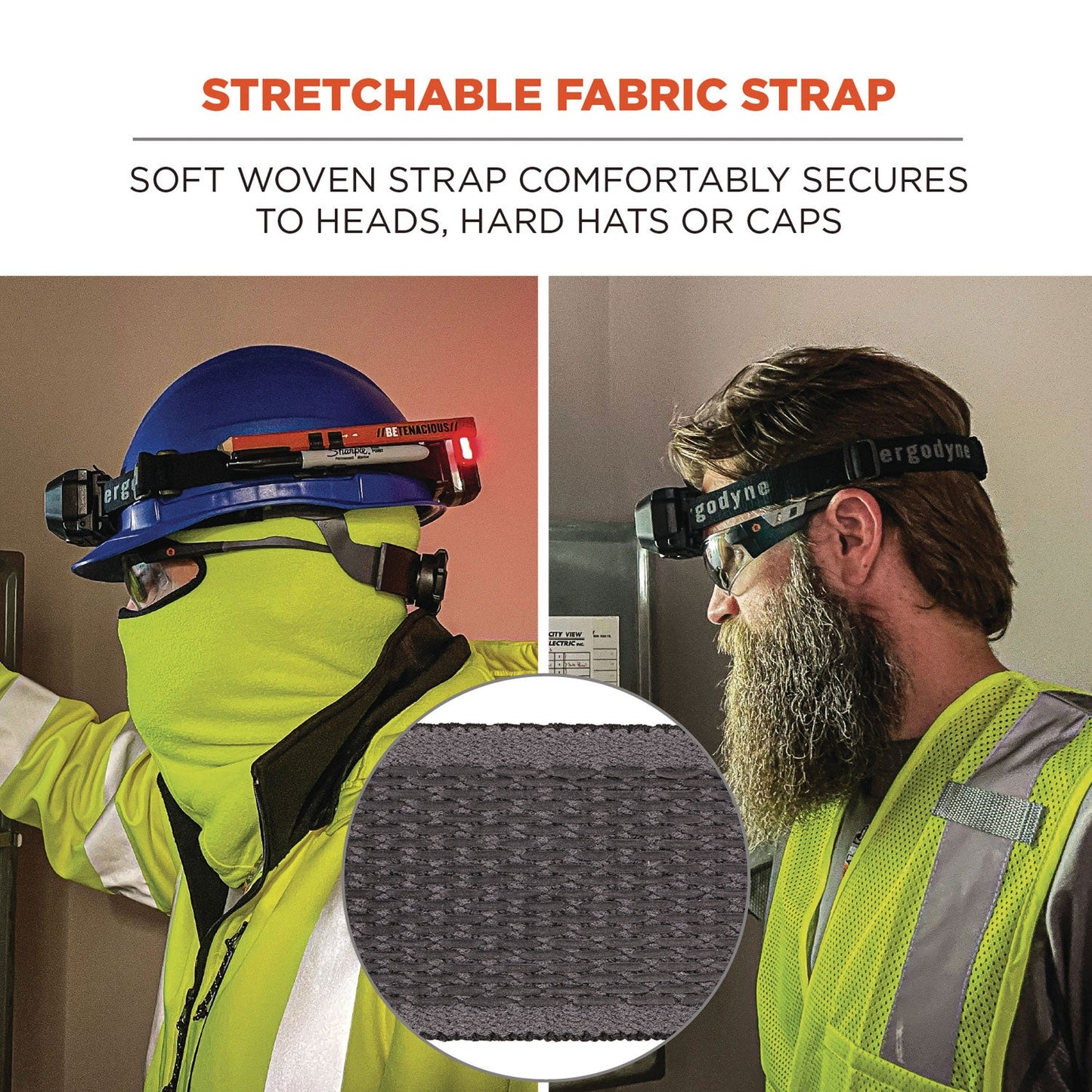 Ergodyne Skullerz 8980 Headband Light Mount with Fabric Strap (EGO60292)