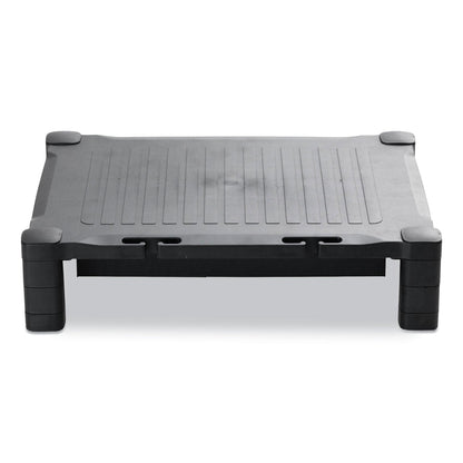 Mind Reader Monitor Stand Riser with Drawer, 17" x 13" x 3.75", Black, Supports 22 lbs (EMSDRPLMONSTBLK)