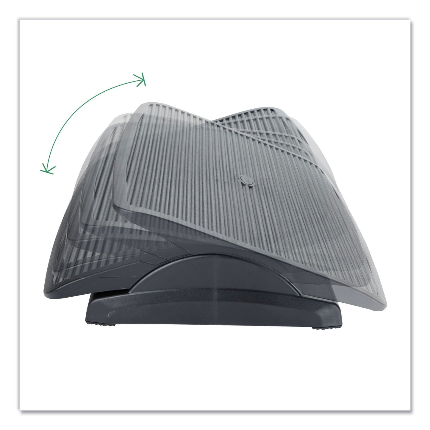 Mind Reader Adjustable Height Ergonomic Footrest, 17.62w x 14d x 3.75h, Black (EMSFTLINEBLK)