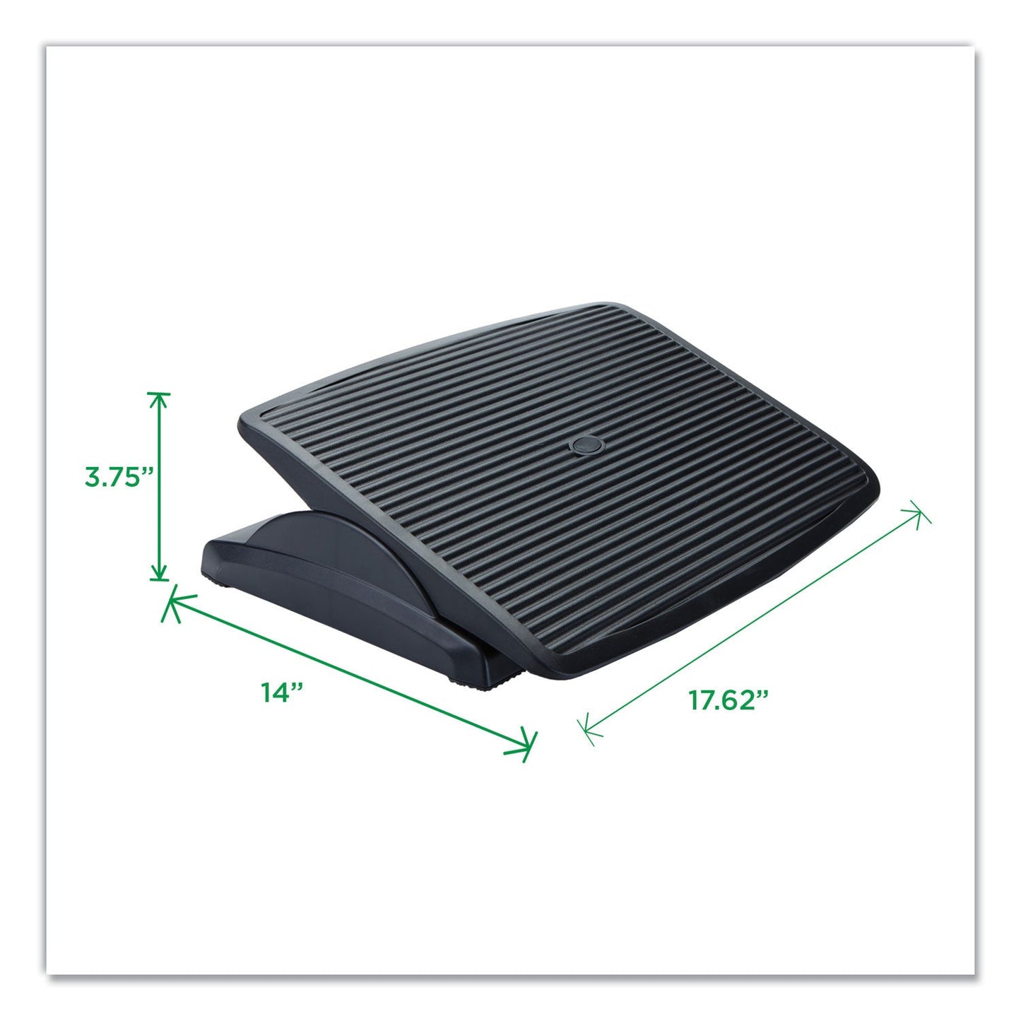 Mind Reader Adjustable Height Ergonomic Footrest, 17.62w x 14d x 3.75h, Black (EMSFTLINEBLK)