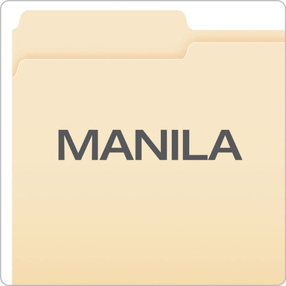 Pendaflex Manila File Folders, 1/3-Cut Tabs, Legal Size, 100/Box (ESS75313)