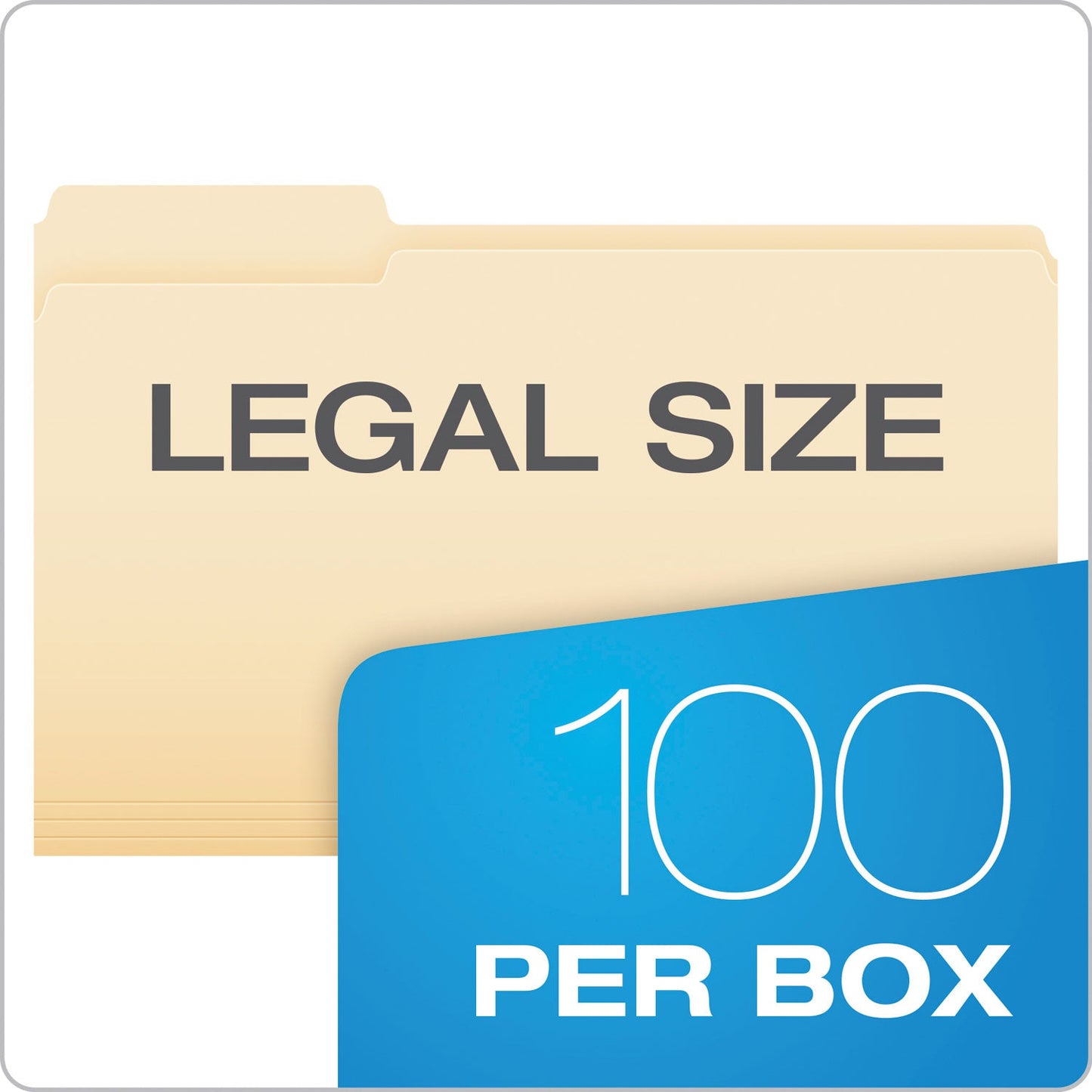 Pendaflex Manila File Folders, 1/3-Cut Tabs, Legal Size, 100/Box (ESS75313)