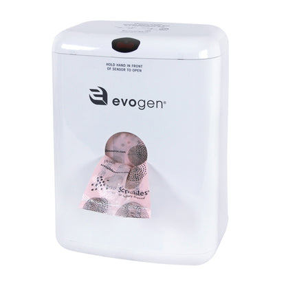 Hospeco® Evogen® No-Touch Combination Waste Receptacle, White ABS Plastic (HOSEVNT-CWR)