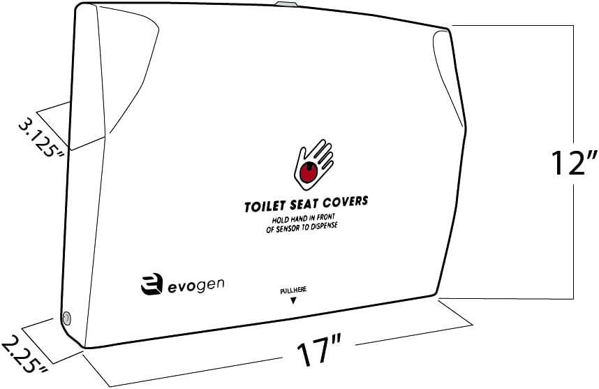 Hospeco® Evogen® High Capacity No-Touch Toilet Seat Cover Dispenser (HOSEVNT1-HCW)