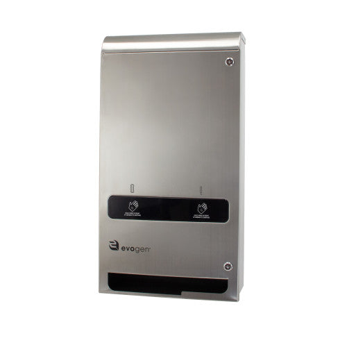 Hospeco® Evogen® No-Touch Dual Menstrual Care Product Dispenser, Stainless Steel (HOSEVNT3-SS)