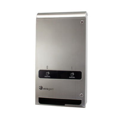 Hospeco® Evogen® No-Touch Dual Menstrual Care Product Dispenser, Stainless Steel (HOSEVNT3-SS)