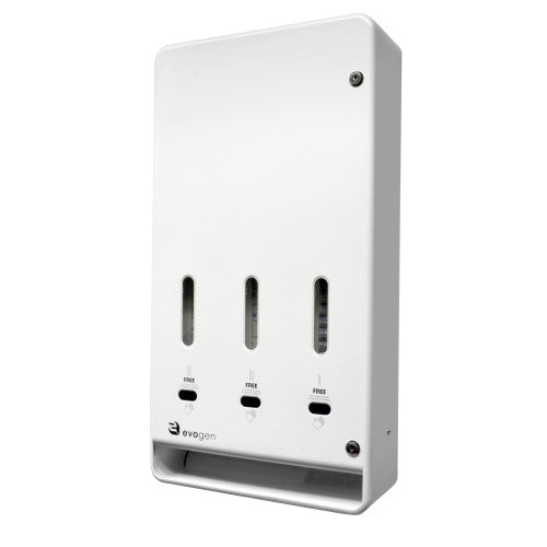 Hospeco® Evogen® Tri-Vend High Capacity No-Touch Menstrual Care Product Dispenser, White (HOSEVNT6)