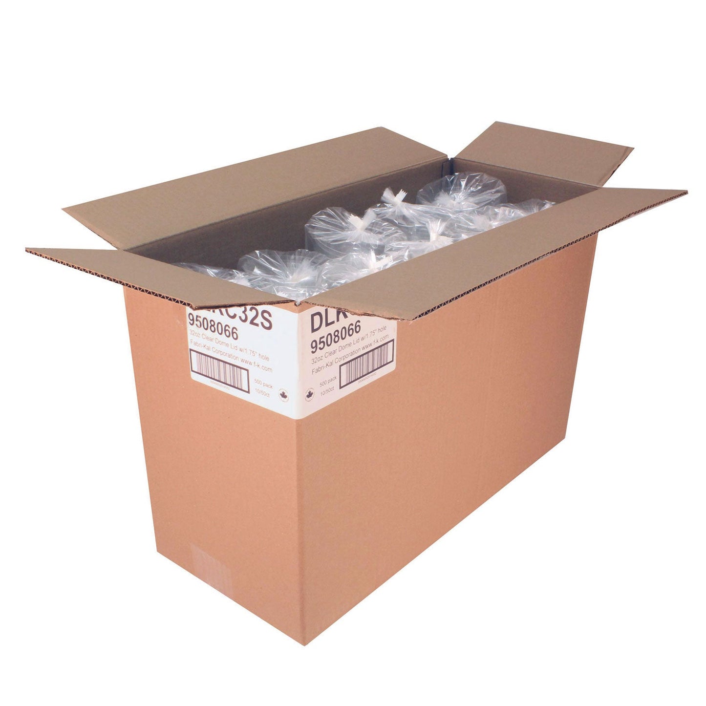 Fabri-Kal Kal-Clear/Nexclear Drink Cup Lids, Dome Lid, Fits 32 oz Cold Cups, Clear, 500/Carton (FABDLKC32S)