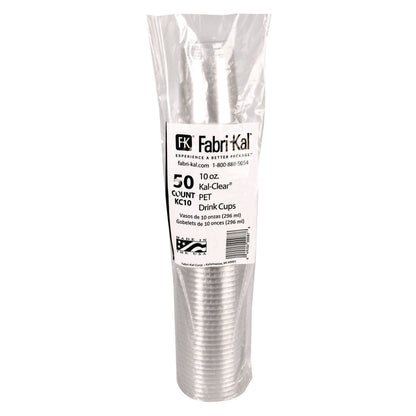 Fabri-Kal Kal-Clear PET Cold Drink Cups, 10 oz, Clear, 50/Bag, 20 Bags/Carton (FABKC10)