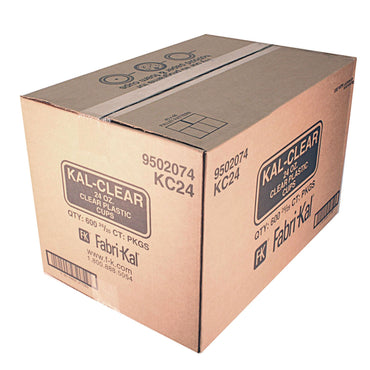 Fabri-Kal Kal-Clear PET Cold Drink Cups, 24 oz, Clear, 25/Sleeve, 24 Sleeves/Carton (FABKC24)