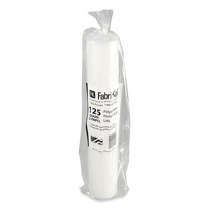 Fabri-Kal Portion Cup Lids, Fits 1 oz Squat Portion Cups, Clear, 125/Sleeve, 20 Sleeves/Carton (FABL100PCS)