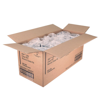 Fabri-Kal Recycleware Round Deli Container Lids, Clear, Plastic, 500/Carton (FABLRDOF)