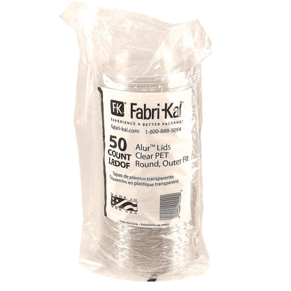 Fabri-Kal Recycleware Round Deli Container Lids, Clear, Plastic, 500/Carton (FABLRDOF)