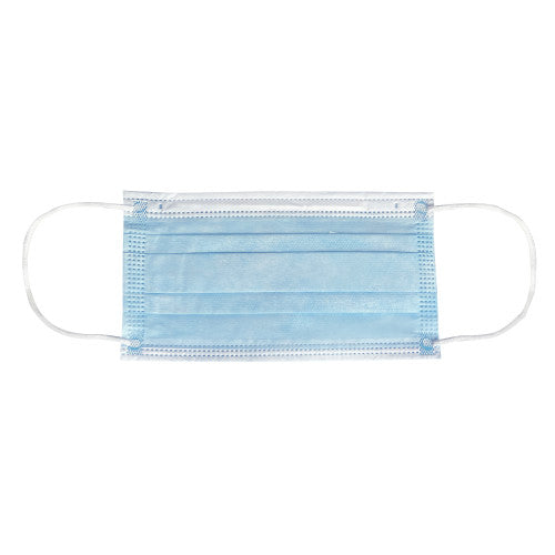 Adenna® Earloop 3-Ply Face Mask, 4-Fold, Blue, 50/Box, 10 bxs/Case (HOSFEL110B)