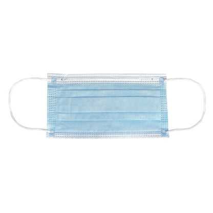 Adenna® Earloop 3-Ply Face Mask, 4-Fold, Blue, 50/Box, 10 bxs/Case (HOSFEL110B)