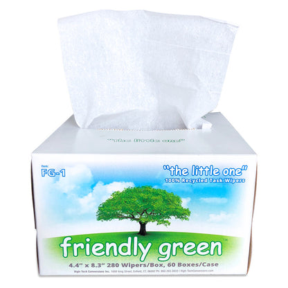 Friendly Green® 4.4x8.3, 100% Recycled & Biodegradable 280 Wipes/Box, Case of 60 Boxes (HOSFG-1)