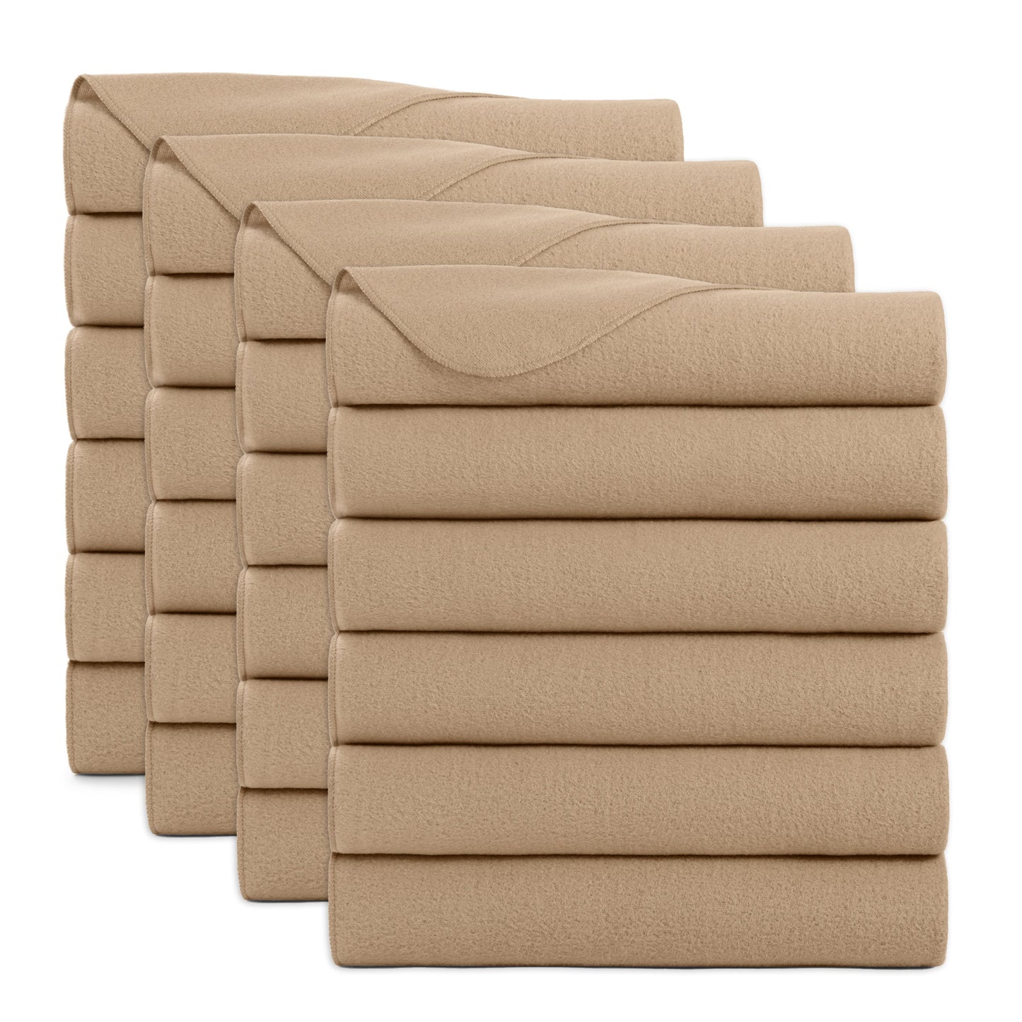 Arkwright Home® Cozy Soft Polar Fleece Throw 50x60 Beige, 24/Case (FLC-PLR-5060-6PK-BG)