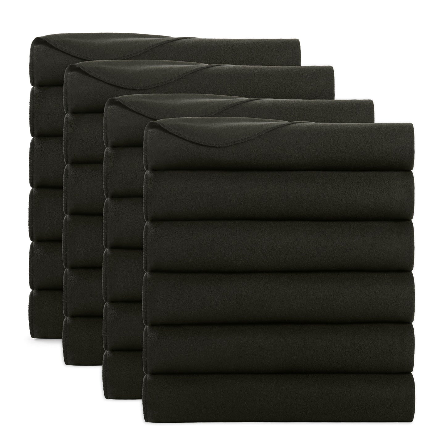 Arkwright Home® Cozy Soft Polar Fleece Throw 50x60 Black, 24/Case (FLC-PLR-5060-6PK-BK)