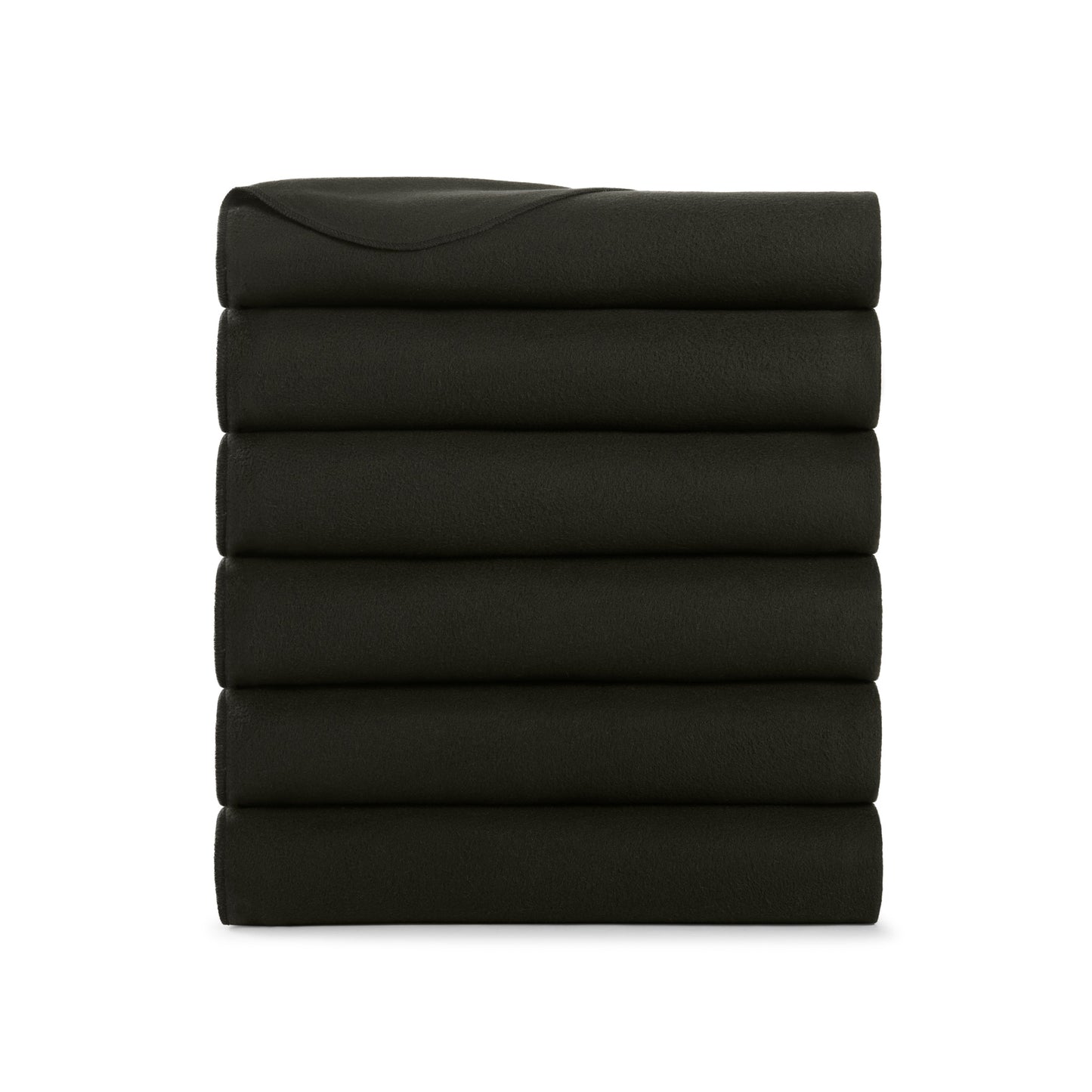 Arkwright Home® Cozy Soft Polar Fleece Throw 50x60 Black, 24/Case (FLC-PLR-5060-6PK-BK)
