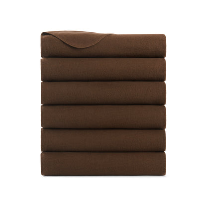 Arkwright Home® Cozy Soft Polar Fleece Throw 50x60 Brown, 24/Case (FLC-PLR-5060-6PK-BR)