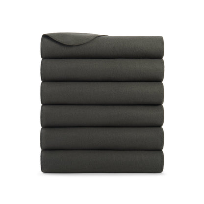 Arkwright Home® Cozy Soft Polar Fleece Throw 50x60 Dark Grey, 24/Case (FLC-PLR-5060-6PK-DG)