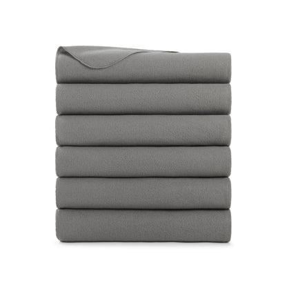 Arkwright Home® Cozy Soft Polar Fleece Throw 50x60 Light Grey, 24/Case (FLC-PLR-5060-6PK-GY)