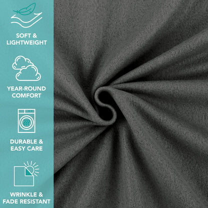 Arkwright Home® Cozy Soft Polar Fleece Throw 50x60 Dark Grey, 24/Case (FLC-PLR-5060-6PK-DG)